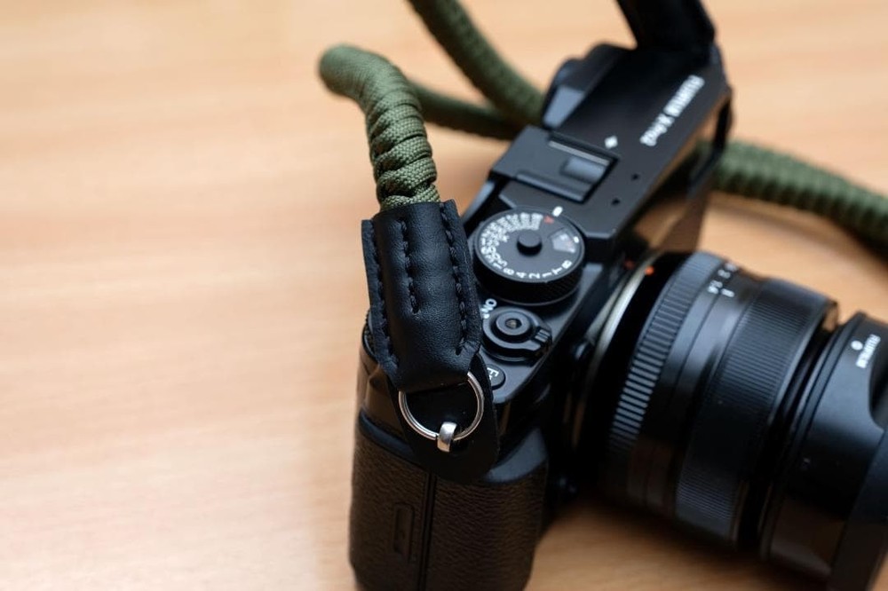 Paracord Camera Strap Camo Leather for DSLR Mirrorless Used