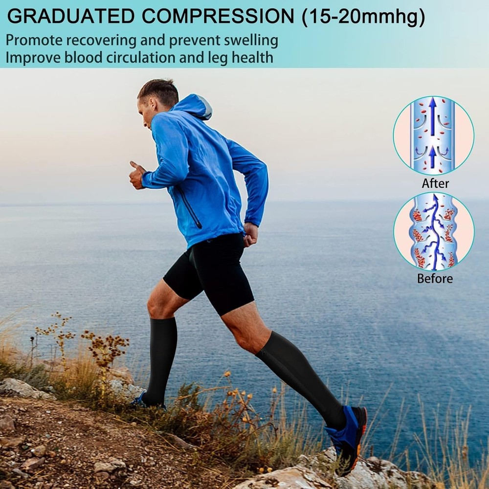Comfortable Closed Toe Zipper Compression Socks - Multicolor for Daily Use