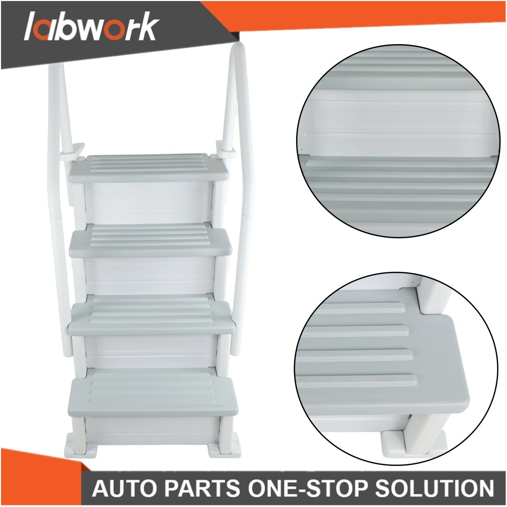 Labwork 4 Step Above Ground Swimming Pool Step Ladder Heavy Duty System Entry