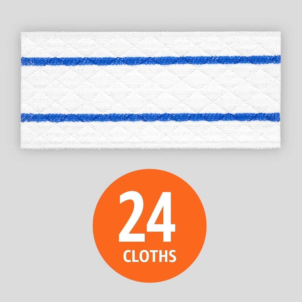Efficient Wet Mopping Cloth Refills - 24 Microfiber Pads for Spotless Floors