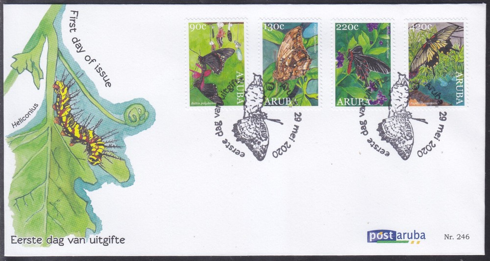 Aruba Issue FDC 2020 (246) Butterflies