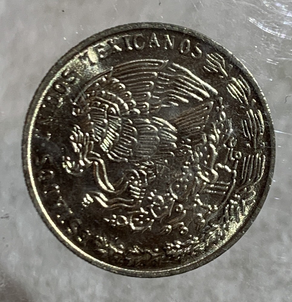 1974 MEXICO 20 CENTAVOS, CHOICE BU