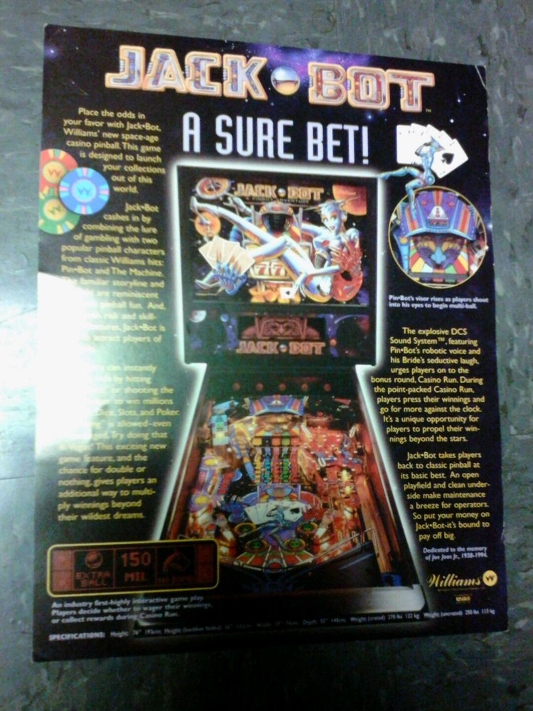 Williams JACK BOT flyer- good original