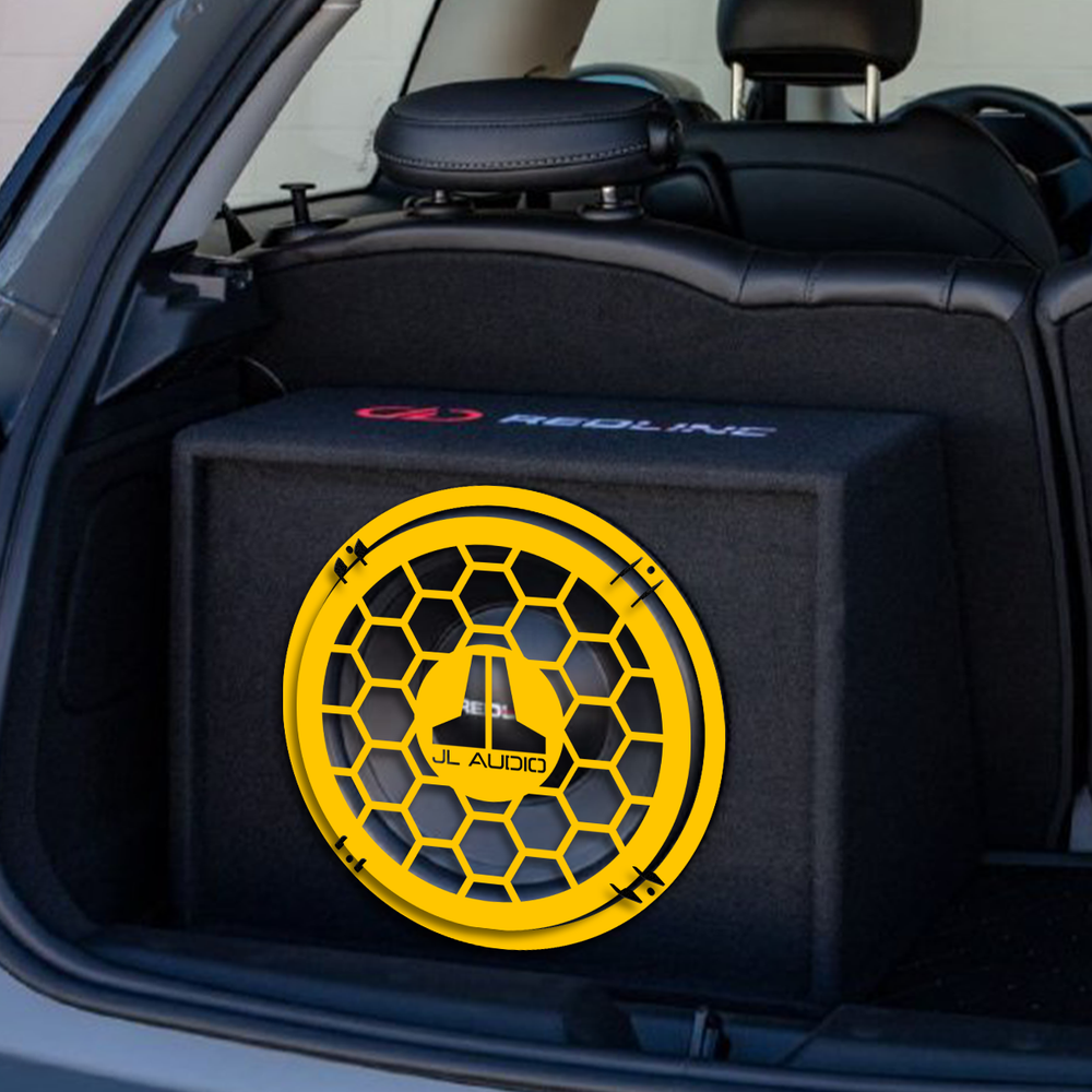 Custom Metal Raised Speaker Grill 1pc Wheel