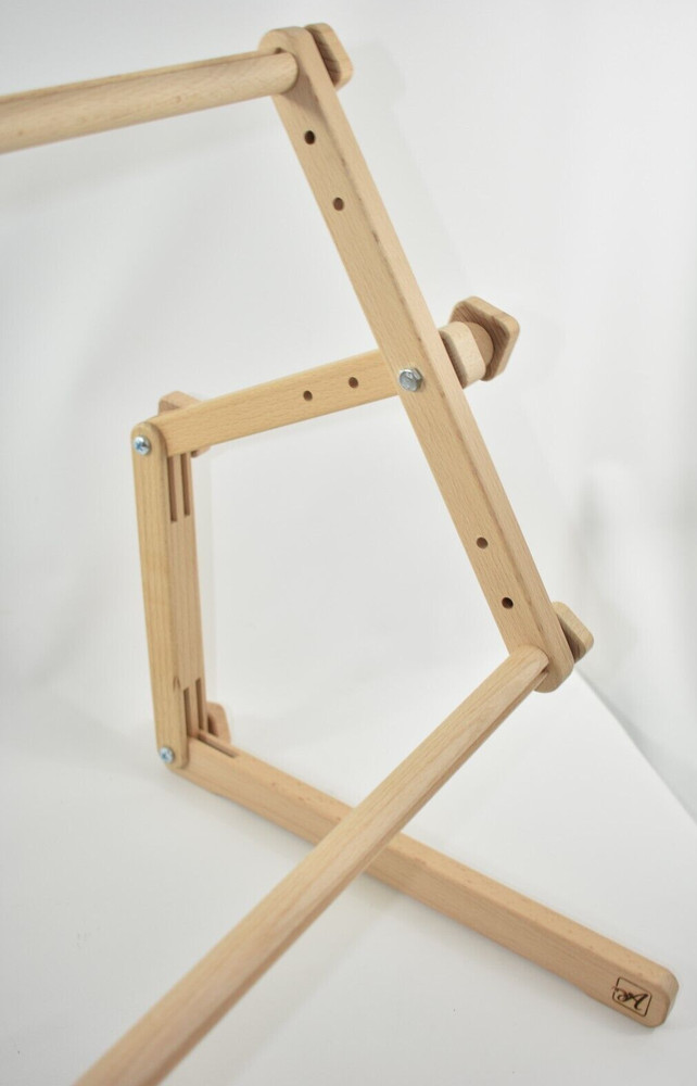 Needlework Table Lap Hands-Free Adjustable Frame Stand Beech Wood Complete EUC!