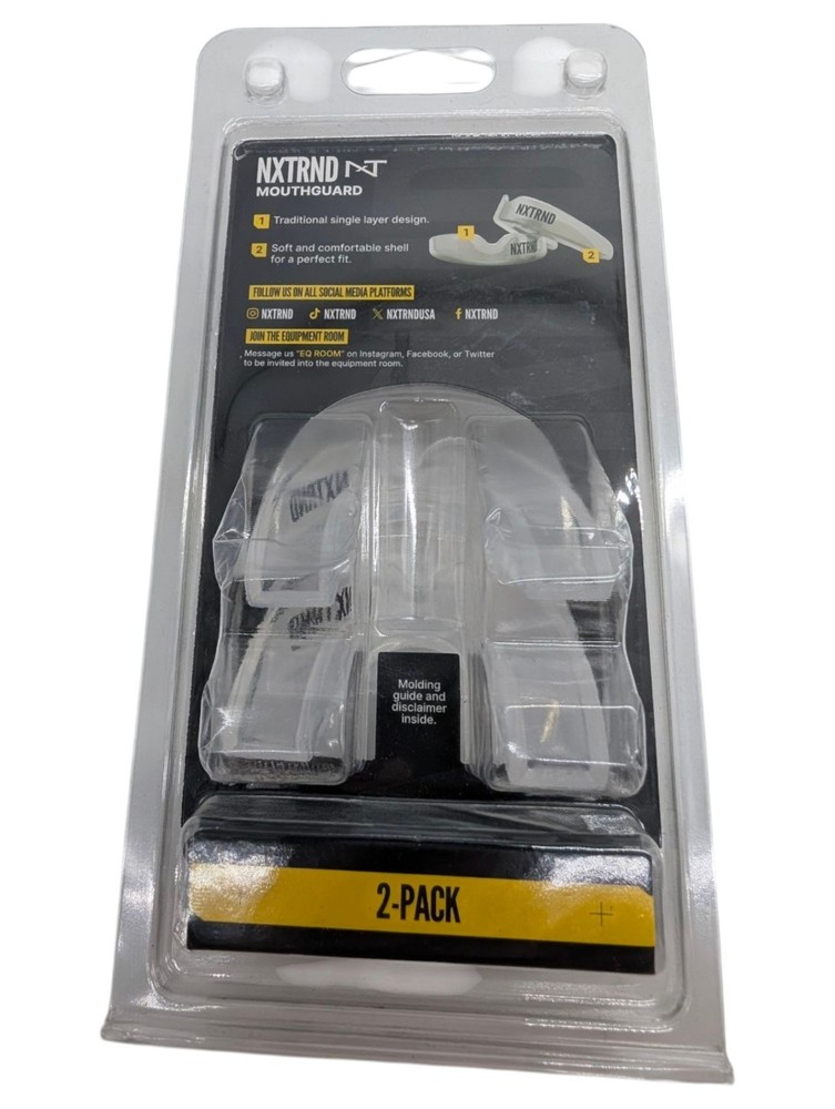 Nxtrnd Mouthguard 2-Pack Traditional Single Layer Design Soft Comfortable