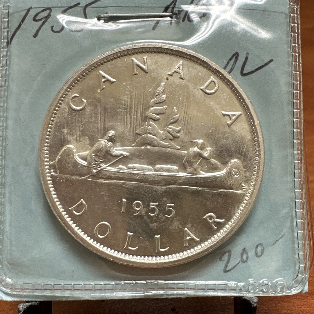 1955 Canada Silver Dollar - Proof-Like Silver Coin