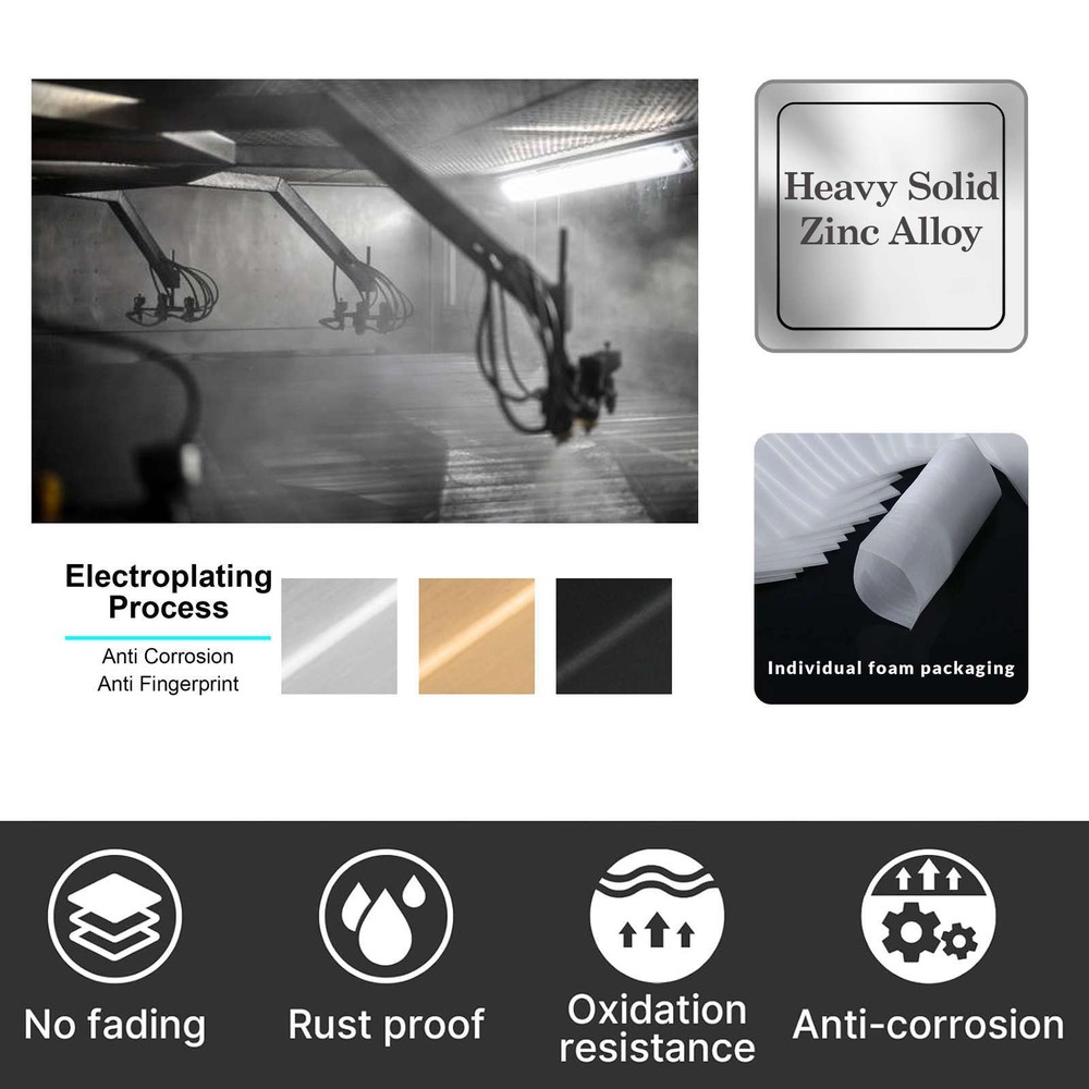 Solid Brushed Champagne Gold Square Cabinet Pulls Handles Knobs Kitchen Drawers