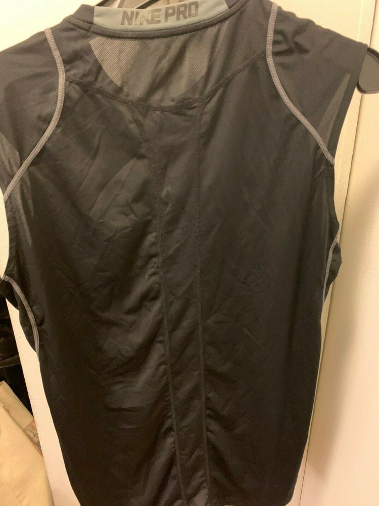 Nike Dri Fit  Pro Fitted Sleeveless Shirt-Medium Black