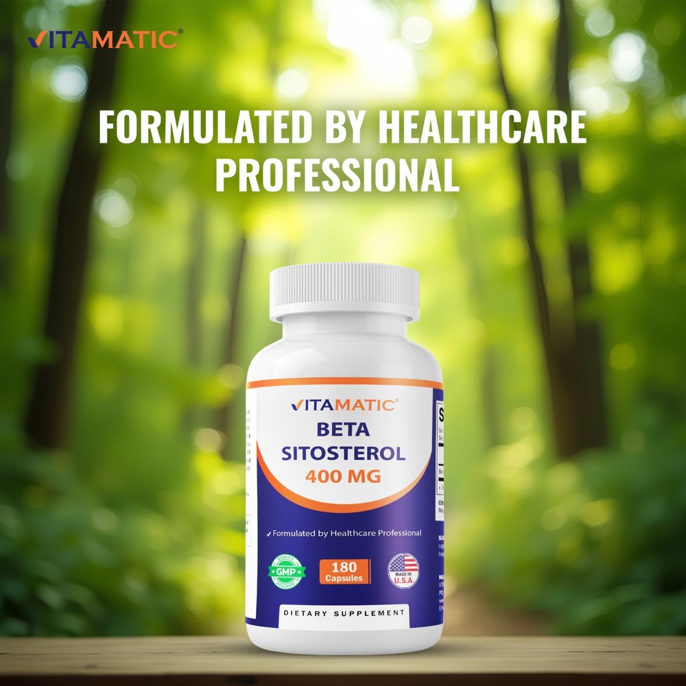 Vitamatic Beta Sitosterol Complex 400 mg 180 Capsules - 2 Pack