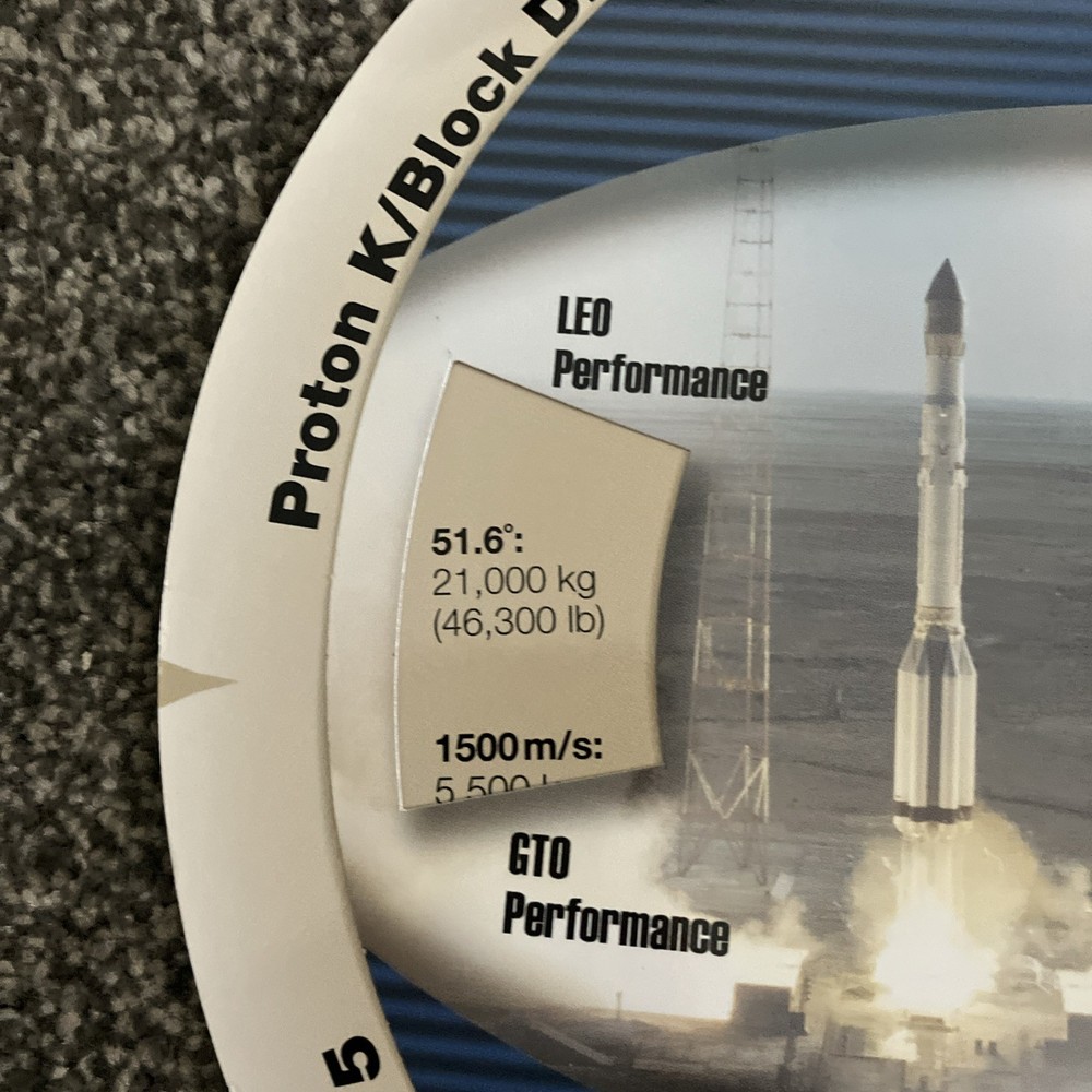 Initial Launch Capability ILS Space Rocket Dial Wheel Proton K/Block DM Angara