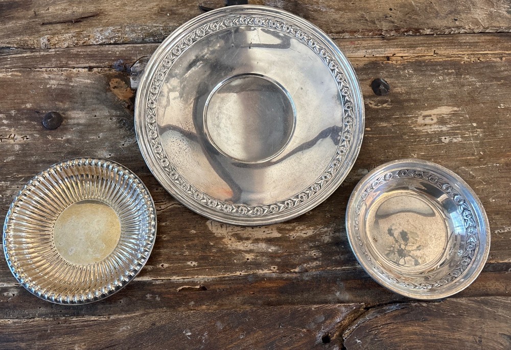Reed & Barton Classic Rose Sterling Silver Nut Dish
