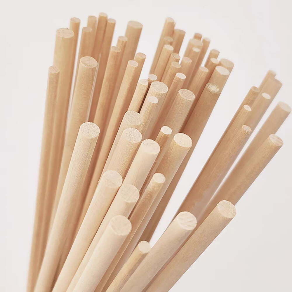 Solid Birch Sticks DIY Handmade Building Model Materials Birch Sticks Dia 2-50mm