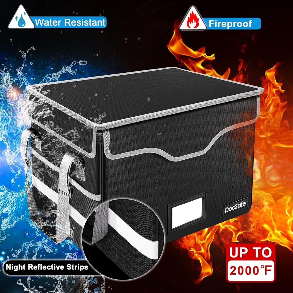 Waterproof and Dustproof Fiile Box with Lock - Collapsible Storage Solution