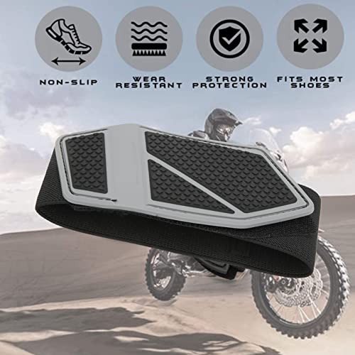 Motorcycle Shift Pad, Adjustable Shoe Boot Protector Cover, Black Rubber Anti