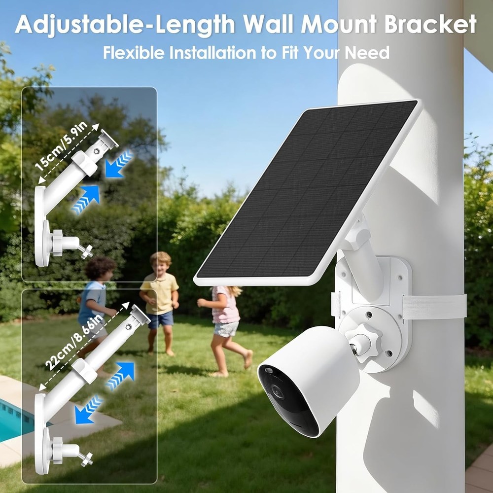 Ring Wall Mount for Cameras and Solar Panels -White
