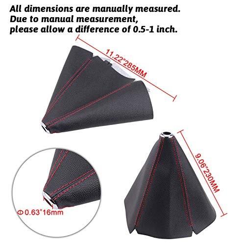PU Leather Shift Boot Waterproof Shift Knob Dust Cove Universal for Red