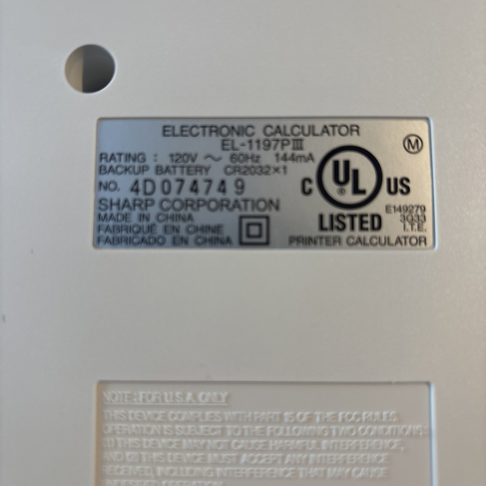 sharp electronic calculator vintage