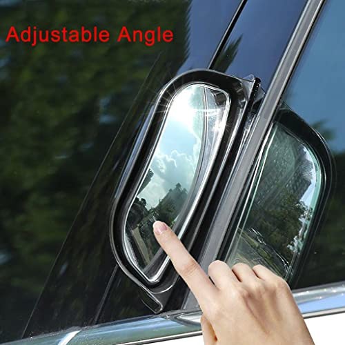 Back Passenger Rear View Mirror Adjustable Blind Spot 1 PC Black frame