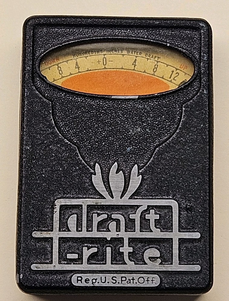 Vintage Draft - Rite Gage Bacharach DRAFTRITE Indicator