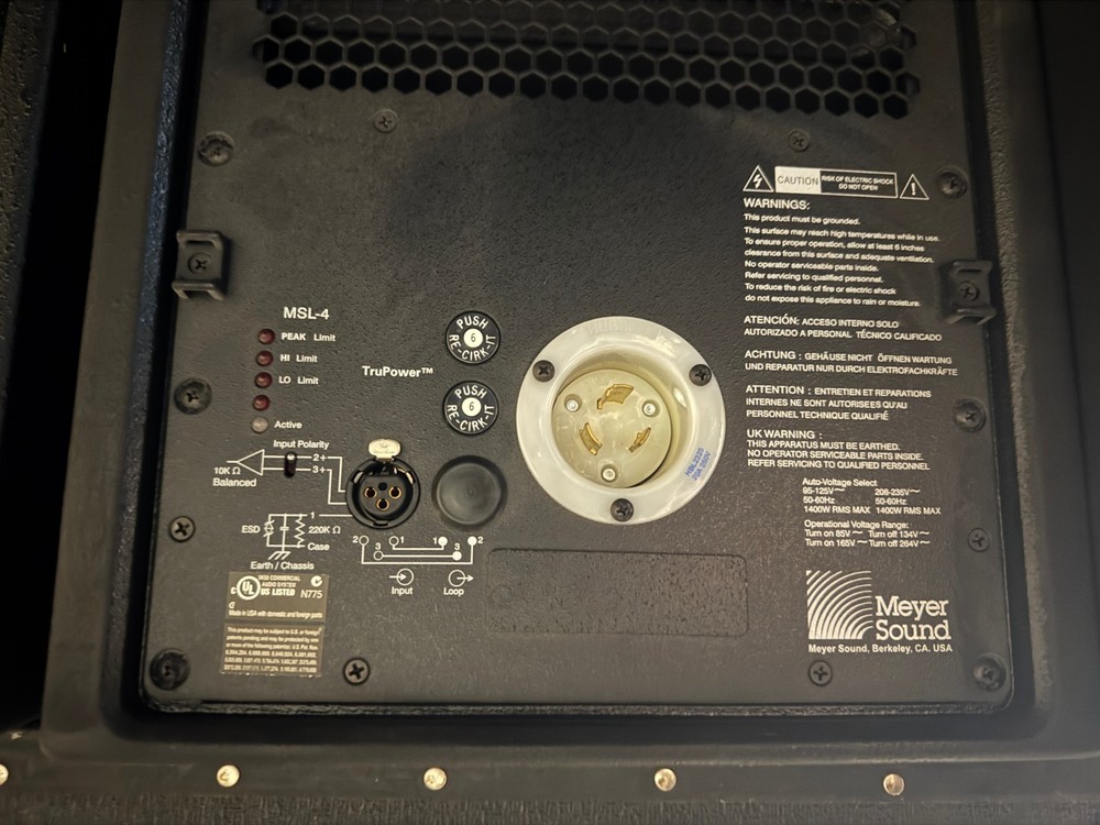 Meyer Sound MSL4 Large Format Point Source Wide Coverage Loudspeaker 6 Available