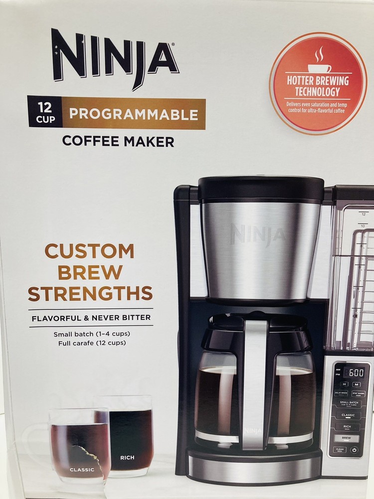 Ninja Programmable 12 Cup Coffee Maker Custom Brew Strength.