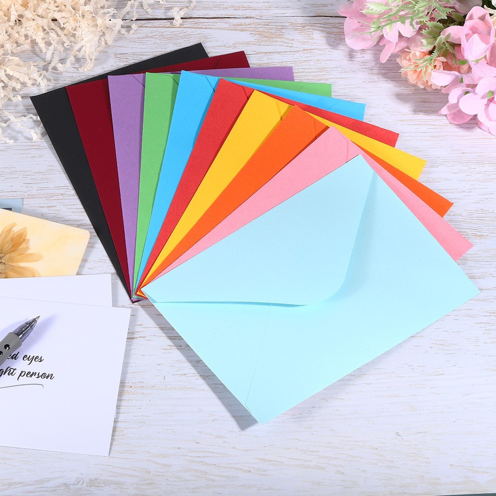 100Pcs Mini Envelopes, Tiny Pockets Gift Card Business Card Envelope, Multicolor