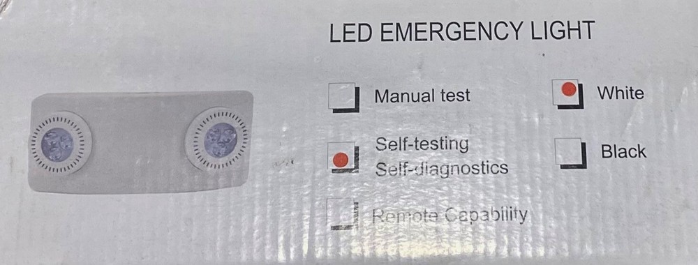Thomas & Betts EL-2RHL-AD WHITE BATTERY EMERGENCY LIGHT