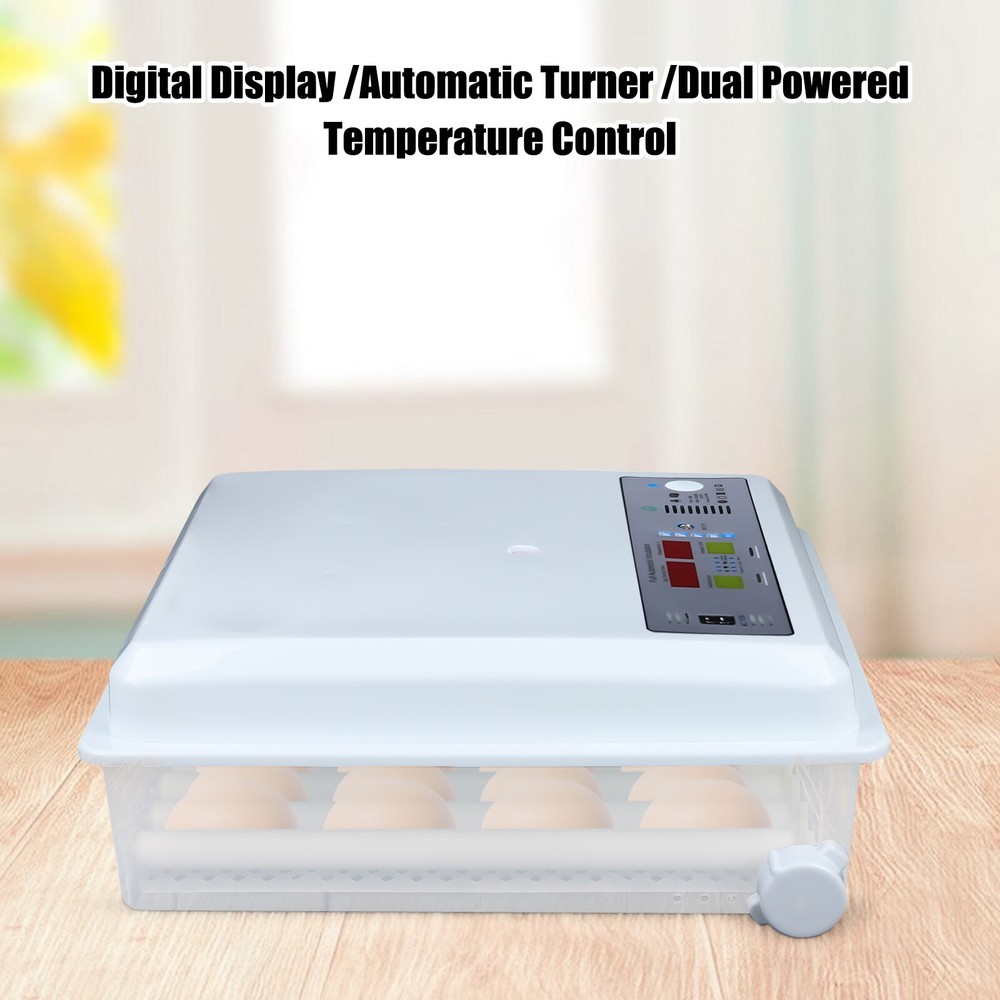 Egg Incubator 64 Eggs Fully Digital Automatic Hatcher Fit Hatching Chicken Farm