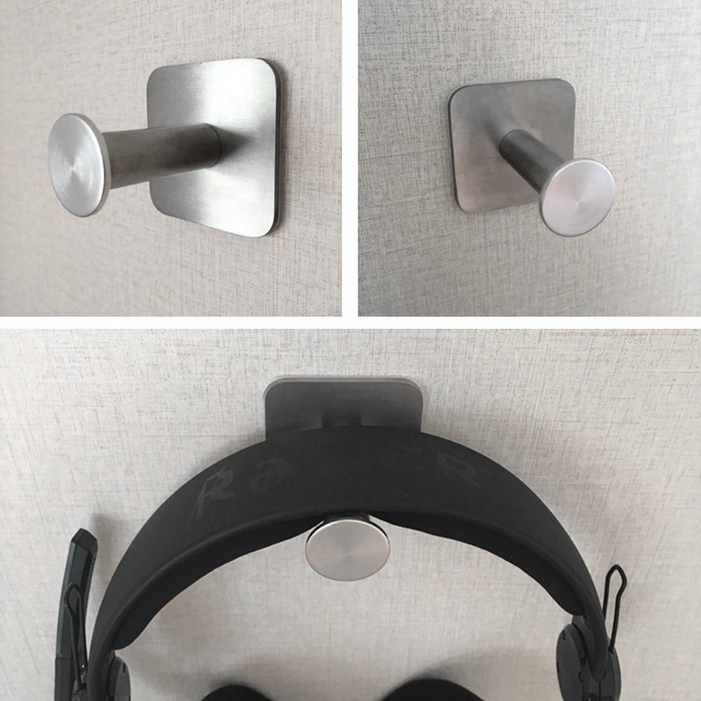 2 Pcs Sticky Hanging Hooks Extensible Headphone Stand Headset Hanger