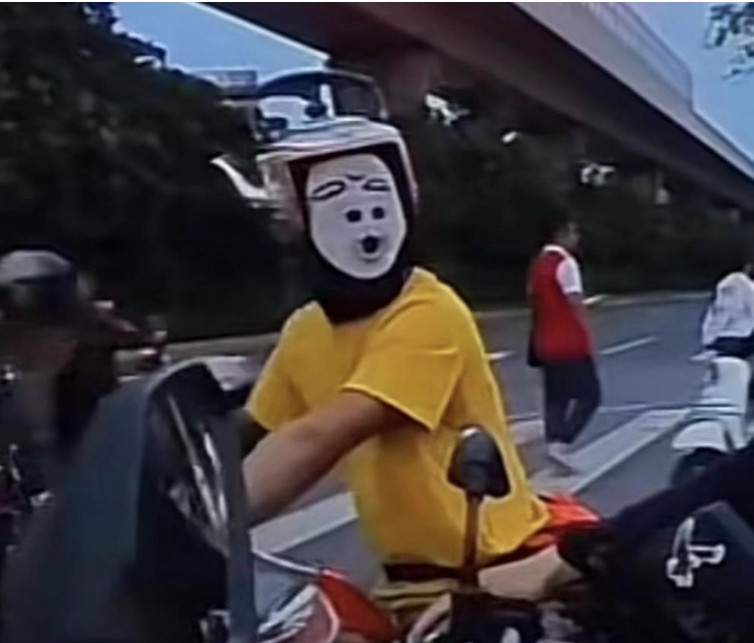 Funny head cover imitates party visual mask
