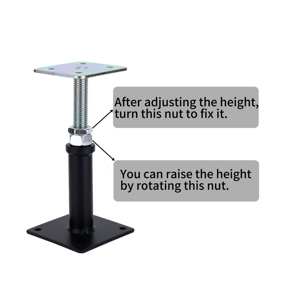 2 Pack Adjustable Floor Jack Post, 6’’-9’’ Height Range,