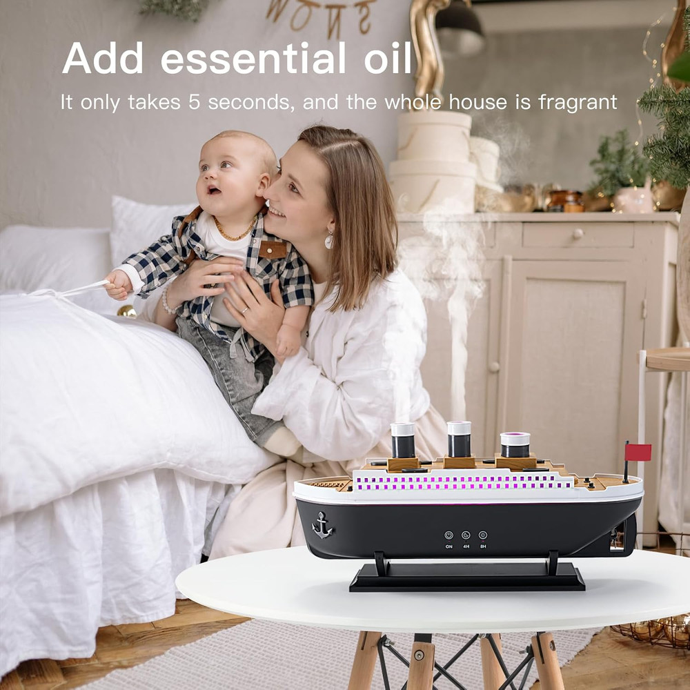 Titanic Humidifier 250ML Aroma Diffuser Ultrasonic LED Remote Auto Shut