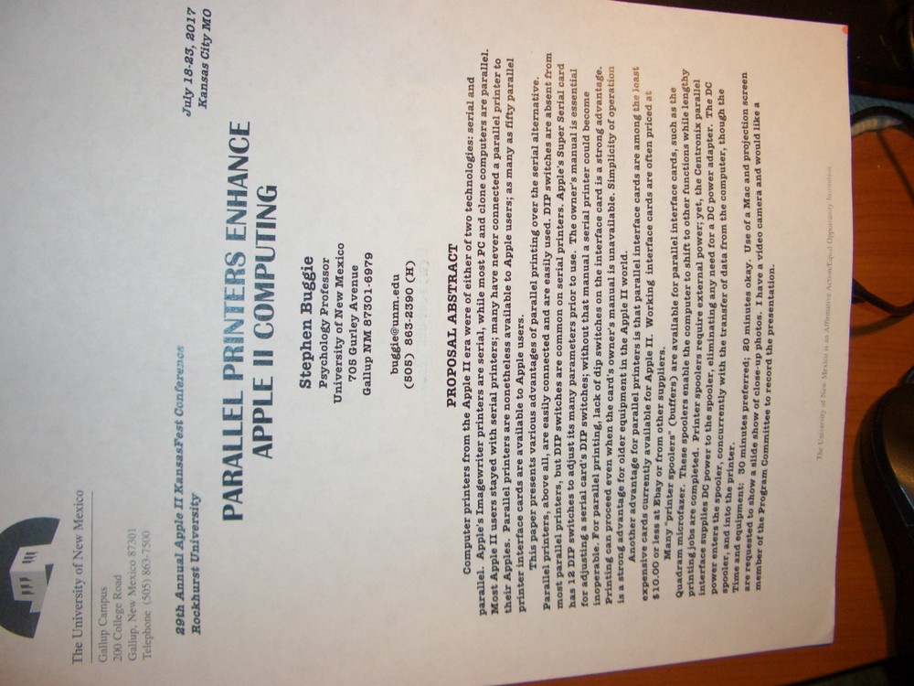 APPLE IIC: "HOTLINK" PARALLEL PRINTER INTERFACE $40.00 PLUS $12.00 SHIPPING