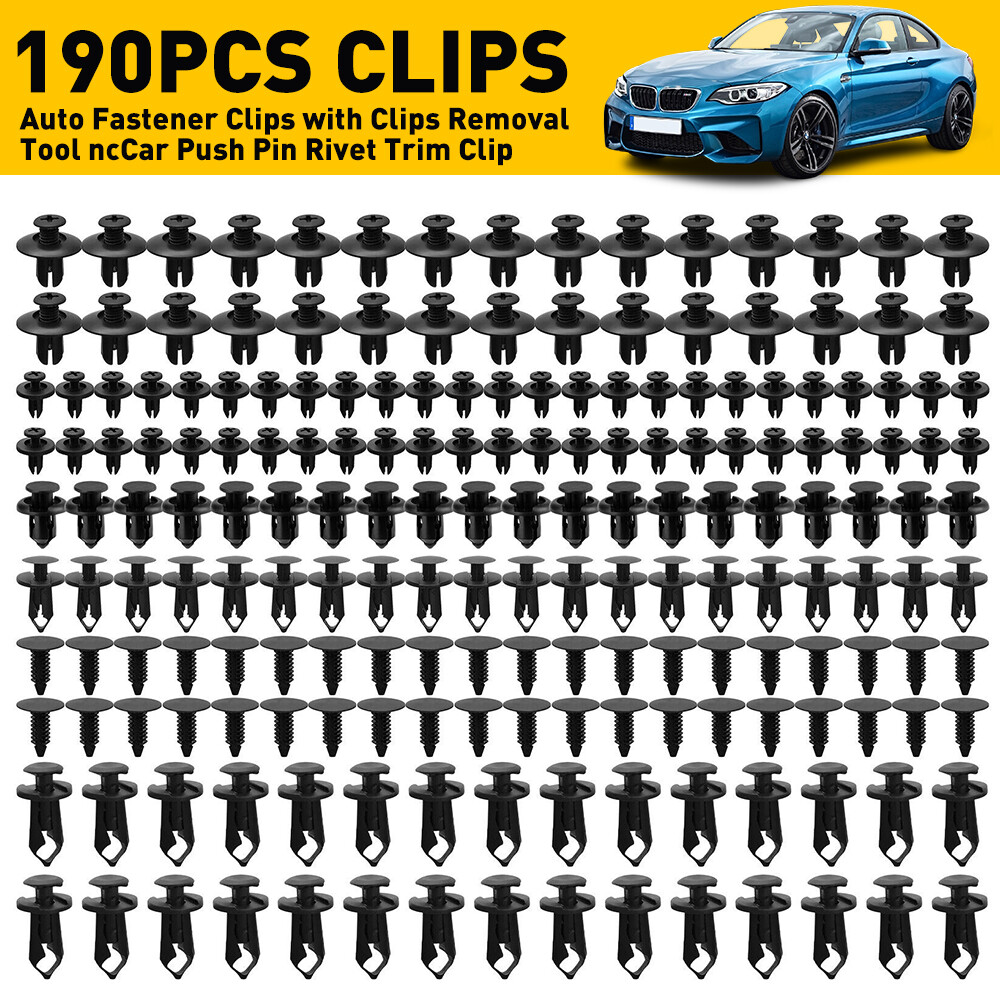 Car Fastener Plastic Trim Clips 190X Push Rivets Auto Panel Fender Retainer