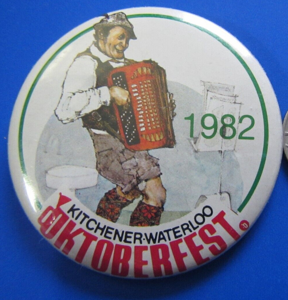 Oktoberfest 1982 Kitchener Waterloo  Pinback/Button Free Shipping