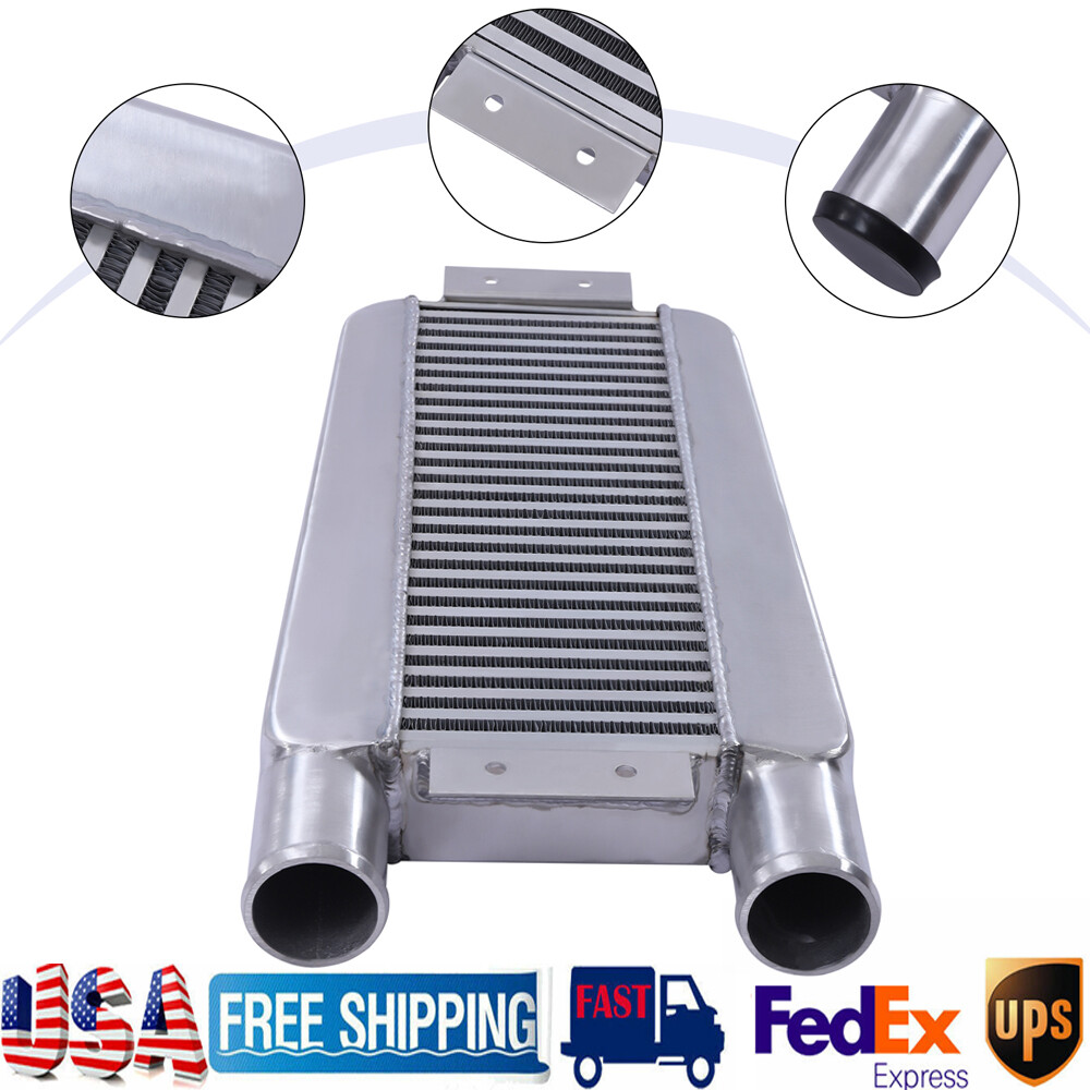 Universal Intercooler Turbo Front Mount 2.5" Inlet/Outlet Same One Side Aluminum