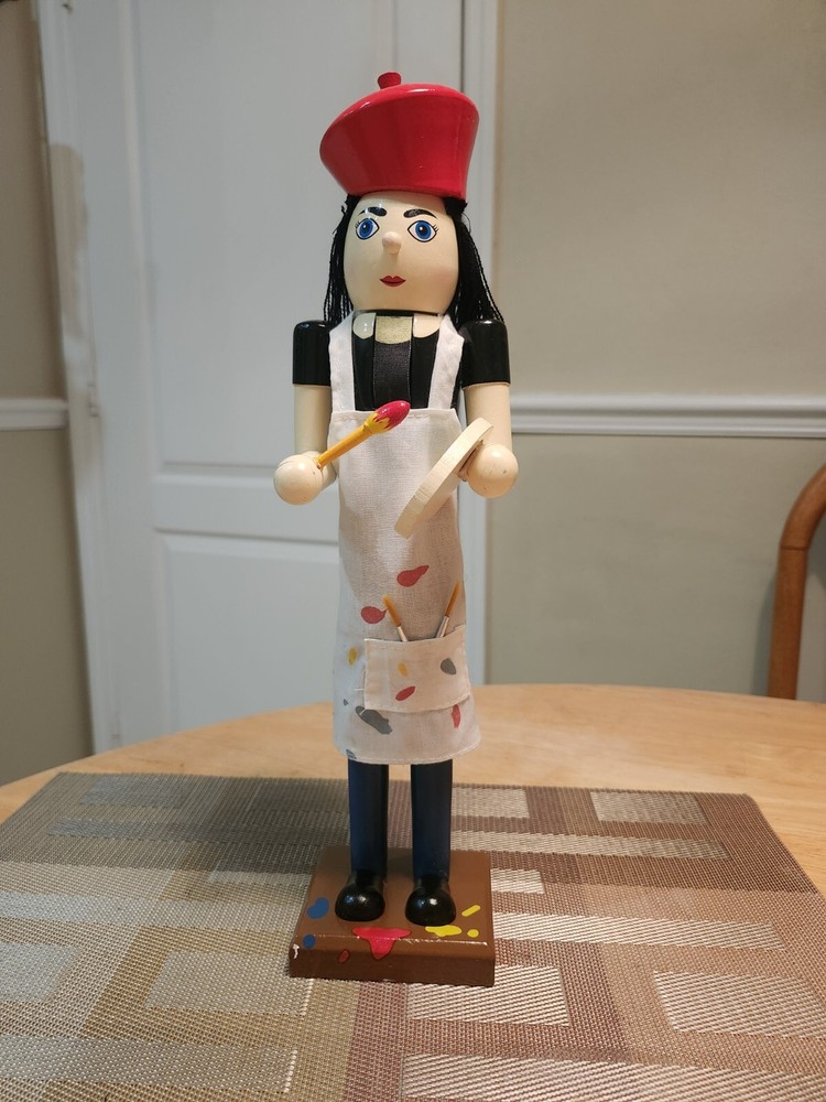 Nutcracker Wooden 15" Red and Blue Painter - Limited Edition
