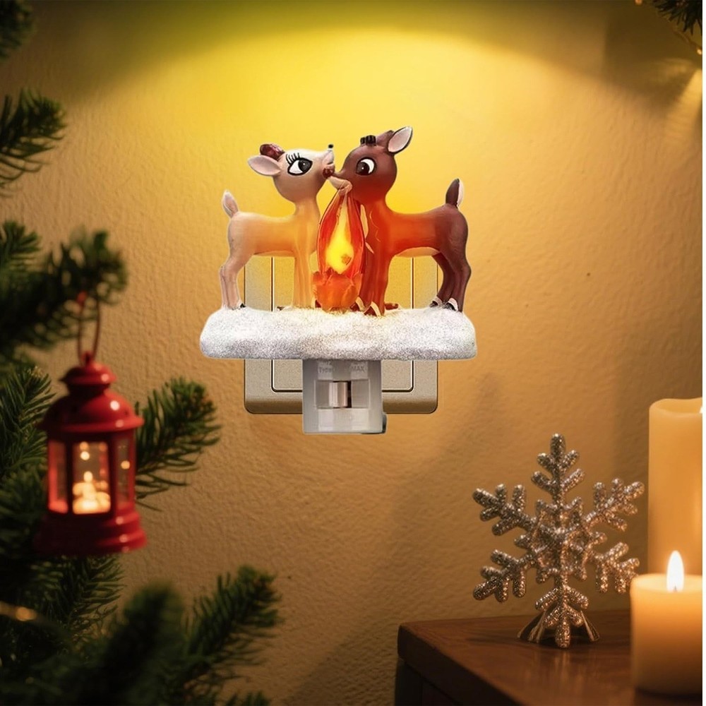 1 Pack Halloween Decorations, Elk socket night light, 3D Sculpture
