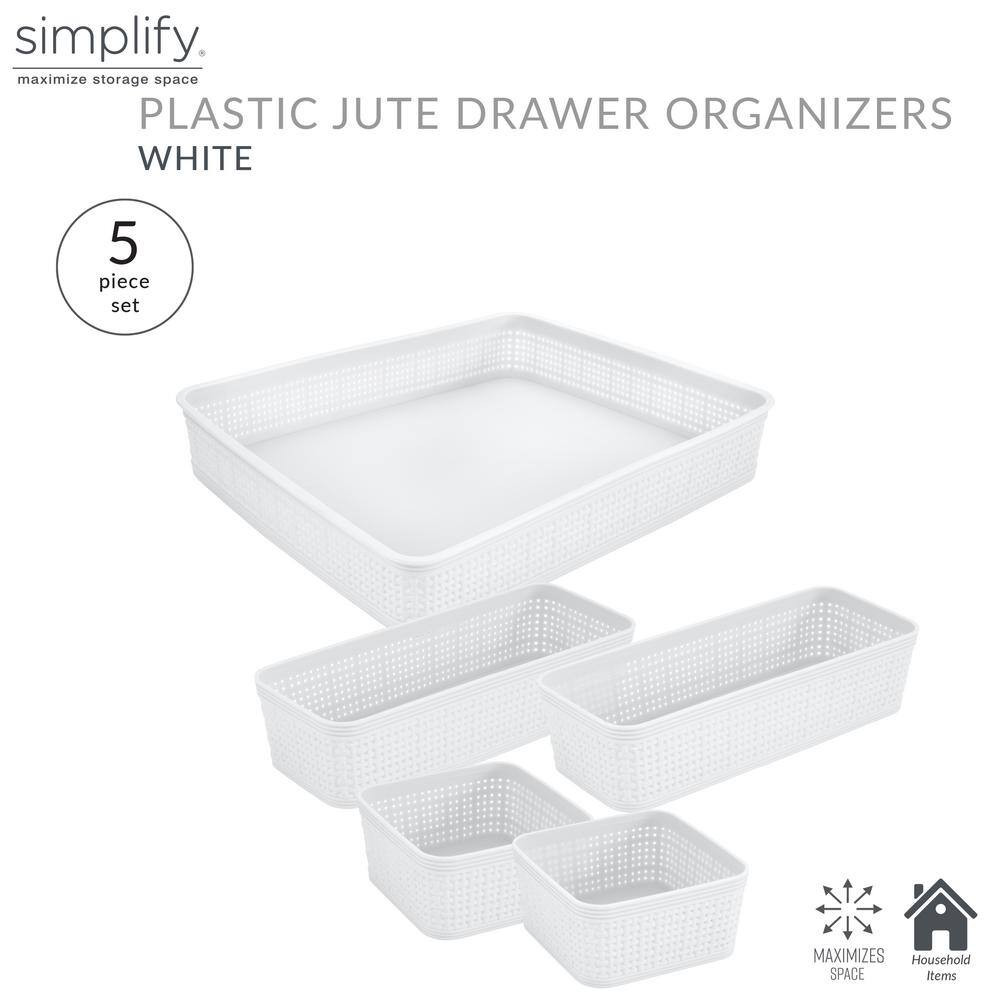 5-Pack Organizing Set in White