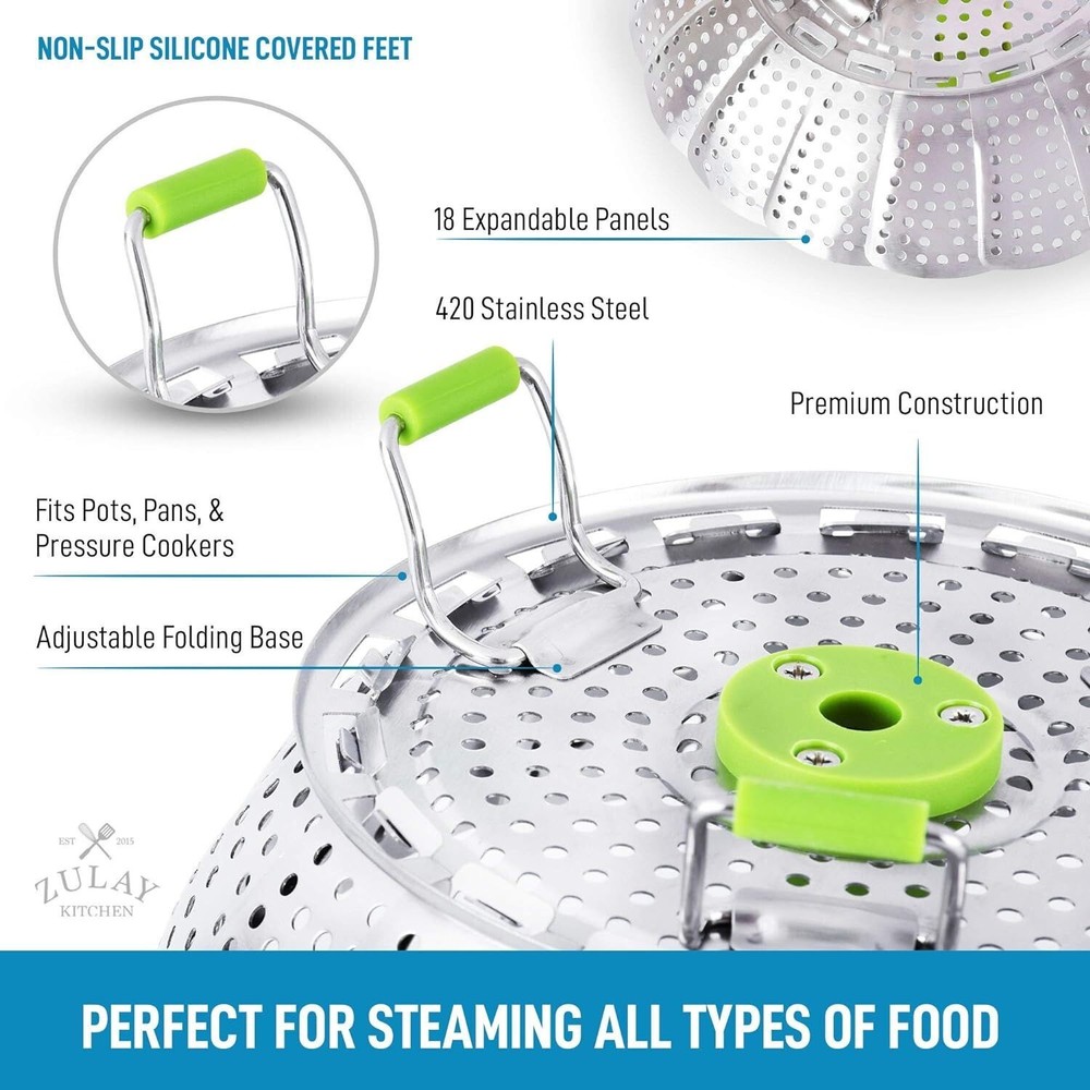 Zulay Adjustable Vegetable Steamer Basket