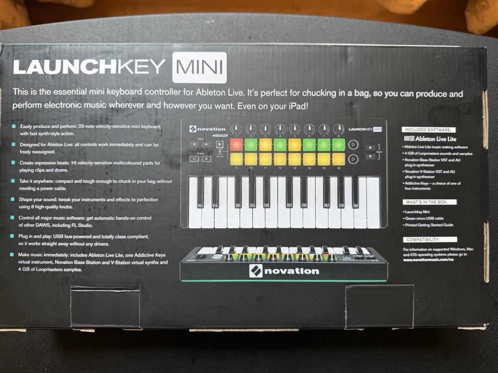 Novation Launchkey Mini MK2 25-Key Midi Controller for Ableton Live