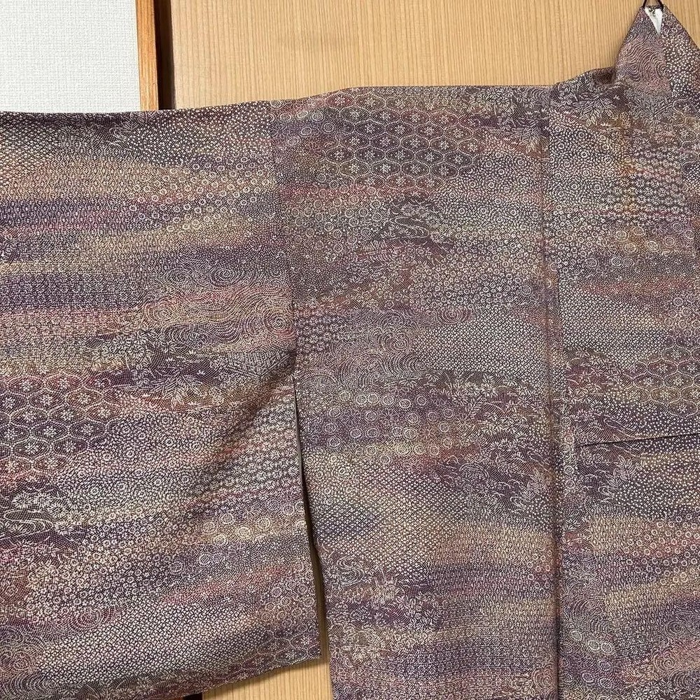Pink Gradation Komon Kimono All-Over Pattern, 153cm Length,