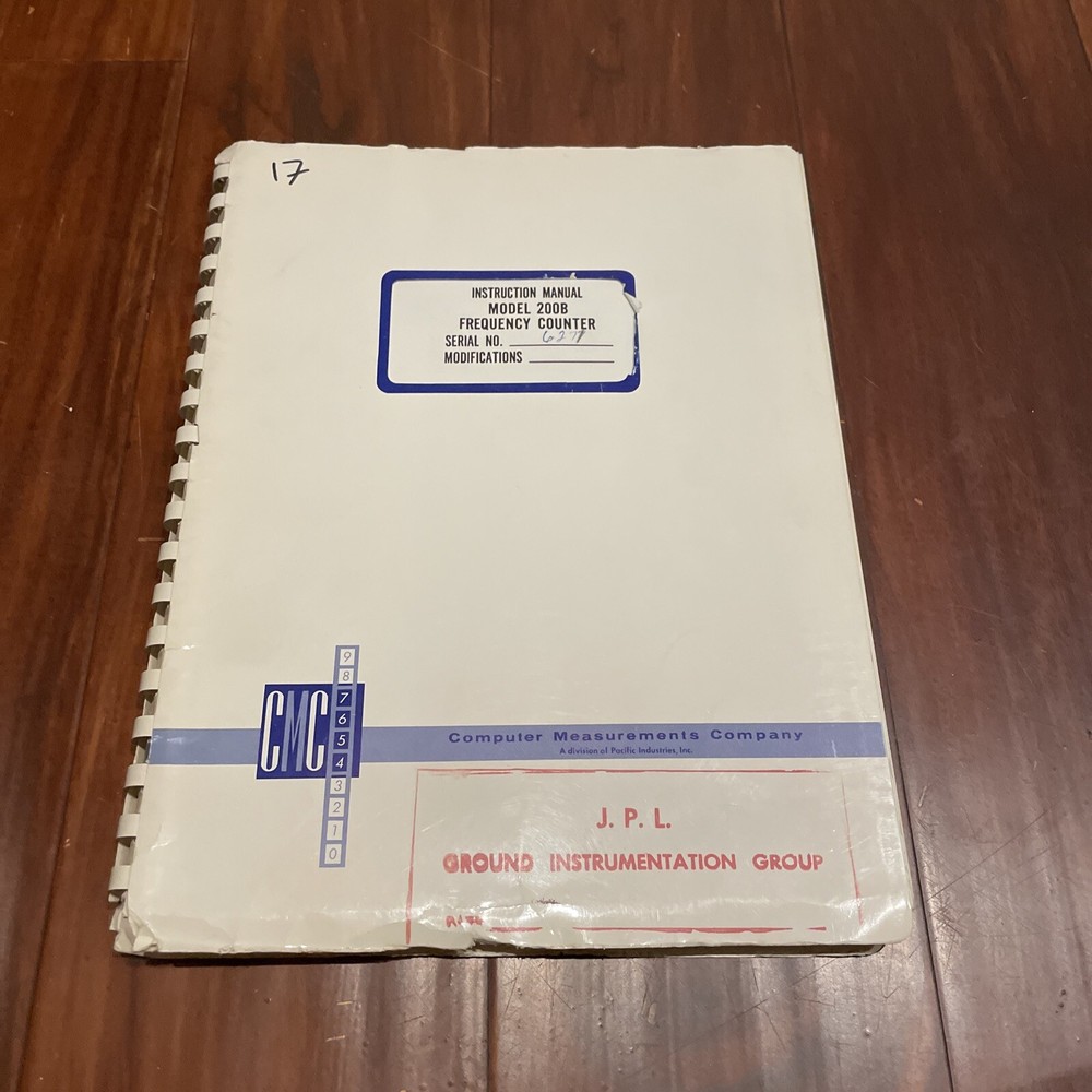 CMC Model 200B Frequency Counter Instruction Manual