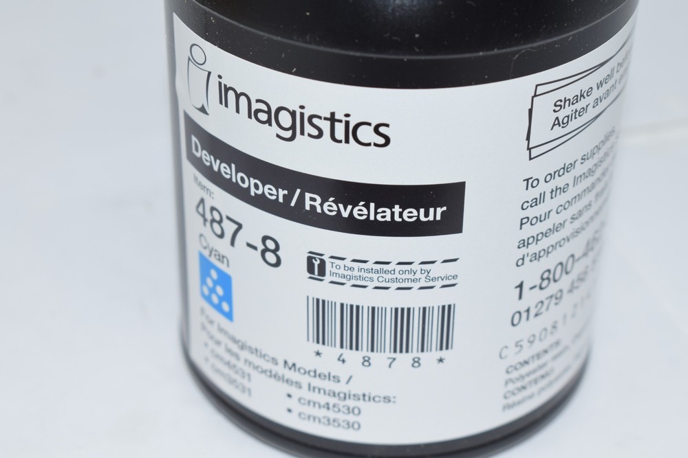 NEW Cyan Developer 487-8 for Imagistics CM4531 CM4530 CM3531 CM3530