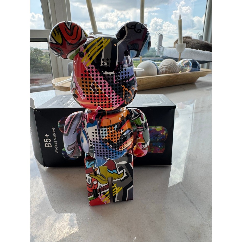 B5+ Bear Bluetooth Speaker – Fun Graffiti Design!