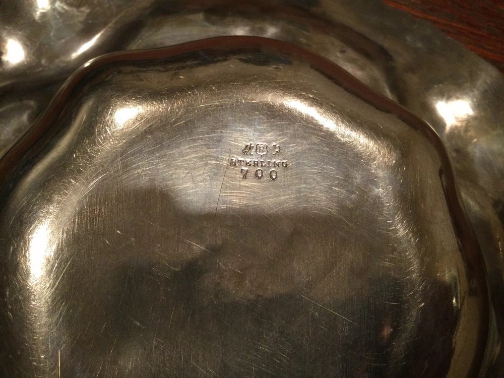Rare Reed & Barton Antique Sterling Silver Bowl Grapevine Pattern # 700