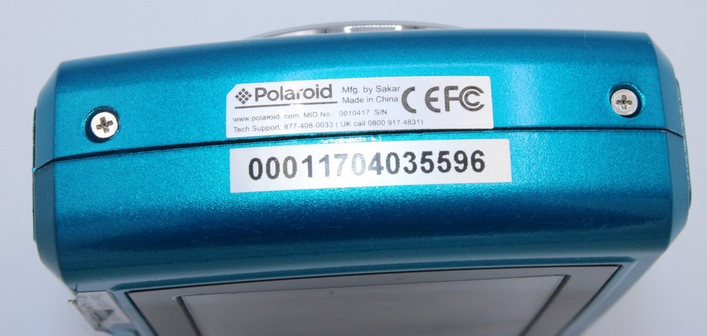 Polaroid Blue Compact Digital Camera ISO48 Waterproof 16MP Portable Handheld