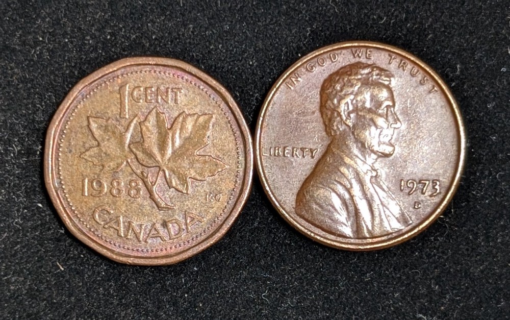 1988 Canada 1 Cent Circulated KM# 132 Brown