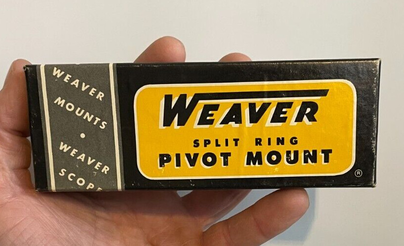 Original Weaver Split Ring Pivot Mount 1" Diam Box & Paperwork & Order Form 1963